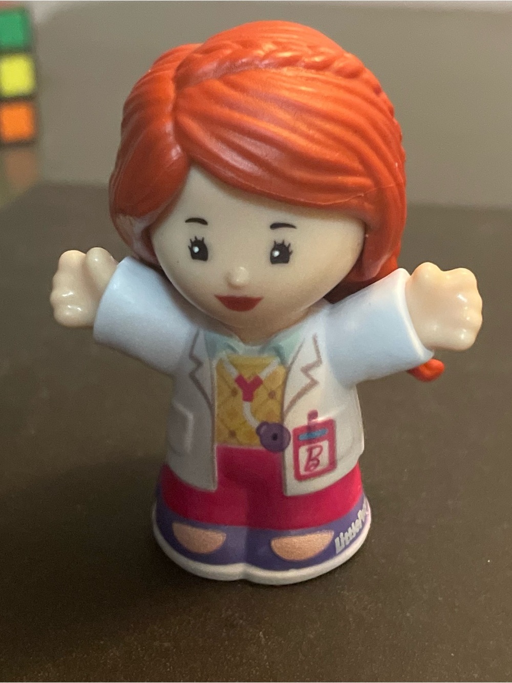 Fisher-Price Little People Barbie Red-Head girl Doctor vet Figure figurine